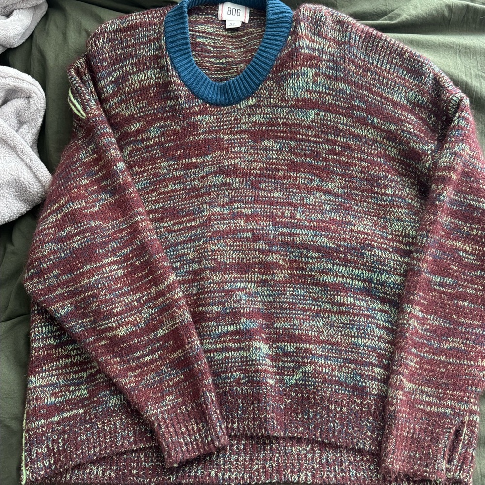 BDG women’s Marled Burgundy Crewneck Sweater